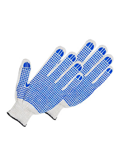Перчатки хб 5-х нитка с ПВХ точка 7,5 класс